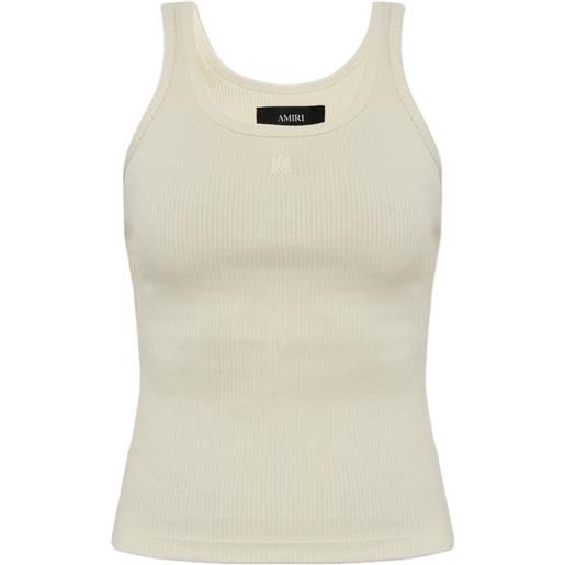 AMIRI canotta smanicata a coste - toni neutri