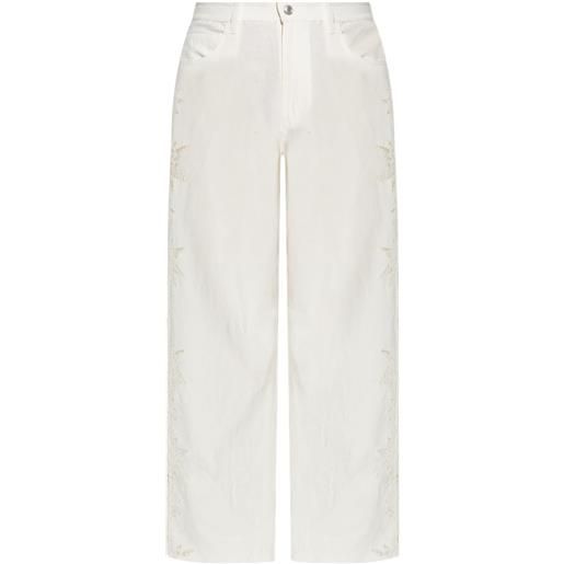 Zadig&Voltaire pantaloni con ricamo - bianco