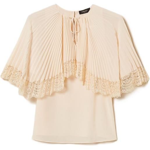 TWINSET top plissettato - rosa