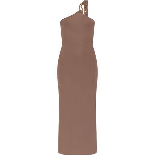 Cult Gaia abito midi asimmetrico chani - marrone