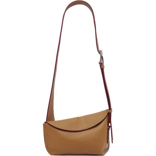 Alexander McQueen borsa sling a tracolla t-bar - marrone