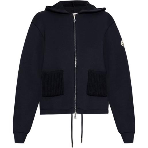 Moncler felpa con cappuccio - blu