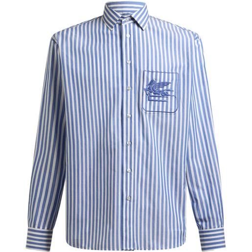 ETRO camicia pegaso a righe - blu