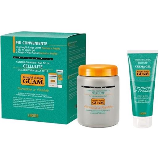 LACOTE SRL guam fanghi d. Alga formula a freddo confezione convenienza vaso da 1kg + tubo crema gel 250ml