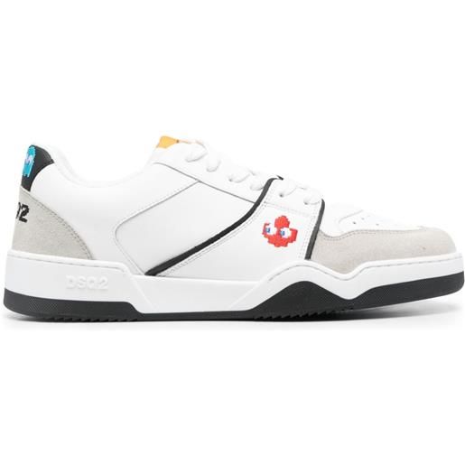 DSQUARED2 sneakers con inserti a contrasto x pac-man - bianco