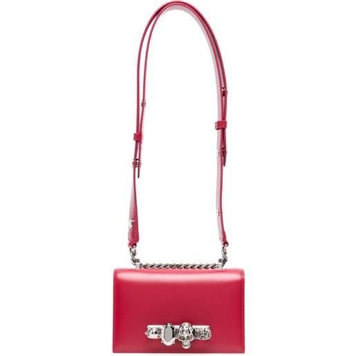 Alexander McQueen borsa a spalla jewelled mini - rosso