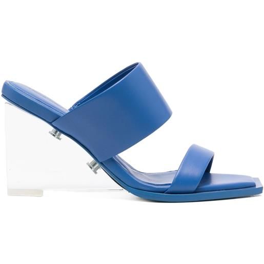 Alexander McQueen mules con plateau 75mm - blu