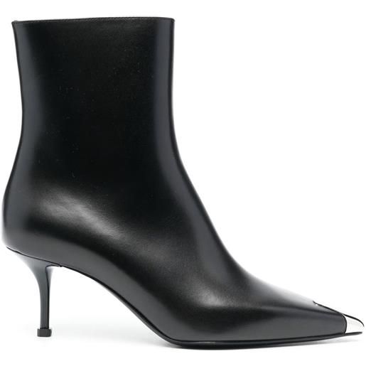 Alexander McQueen stivaletti in pelle 70mm - nero