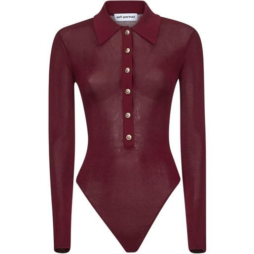 Self-Portrait body in cotone - rosso