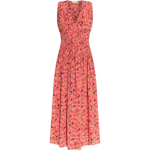 Ulla Johnson abito midi sylvie - rosa
