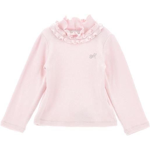 Monnalisa maglia lupetto ruches strass