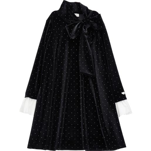 Monnalisa vestito con fiocco e strass