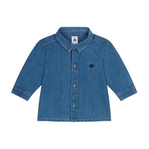 Petit Bateau a0cks maglia a maniche lunghe, blu, 24 mesi bimbo