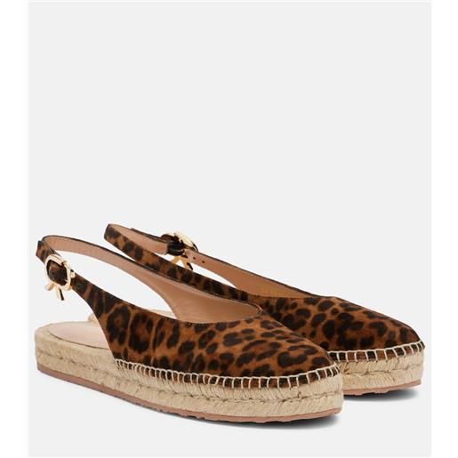 Gianvito Rossi espadrillas paz in suede con stampa