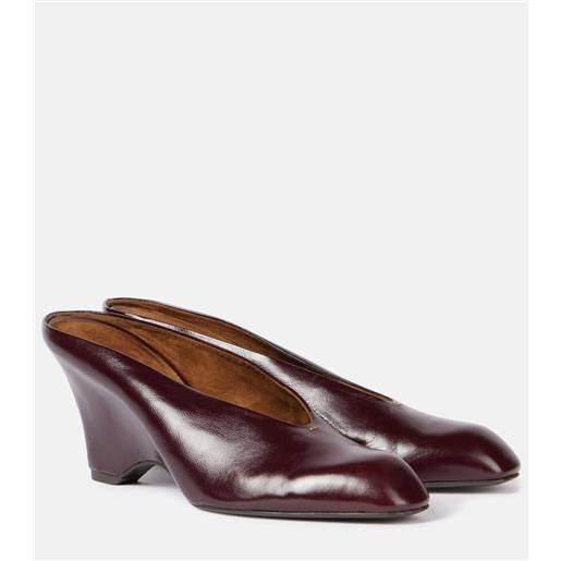 Khaite mules colt 75 in pelle con zeppa