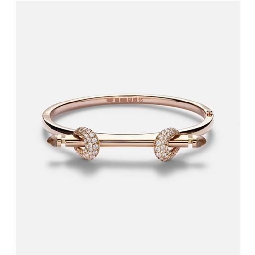 Ananya bracciale chakra icon in oro rosa 18kt con diamanti e quarzi