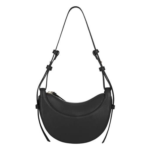 Borsa hobo con tracolla logata Donna, Fucsia | Milano
