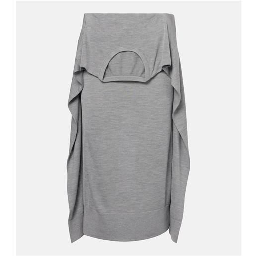 Acne Studios gonna midi in jersey di seta