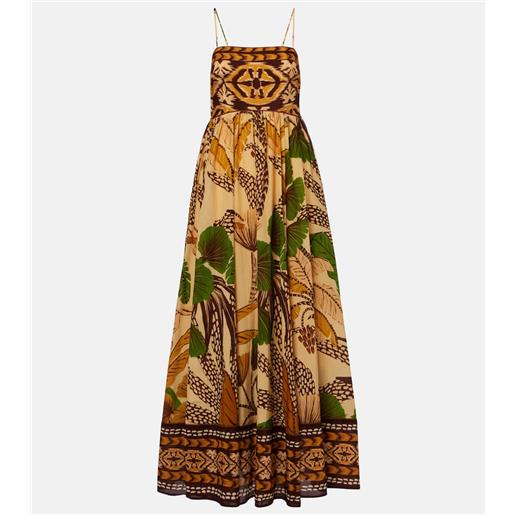 Farm Rio abito lungo folliage sketch