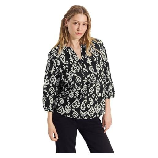Cecil b344756 stampa tunica camicetta, nero, l donna