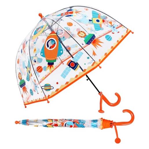 Ombrello trasparente con cupola trasparente, ultime tendenze, accessorio di moda