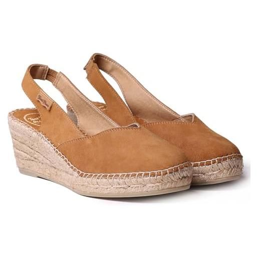 Toni Pons espadrillas da donna in crosta di pelle - betty-a cuoio, 38 eu