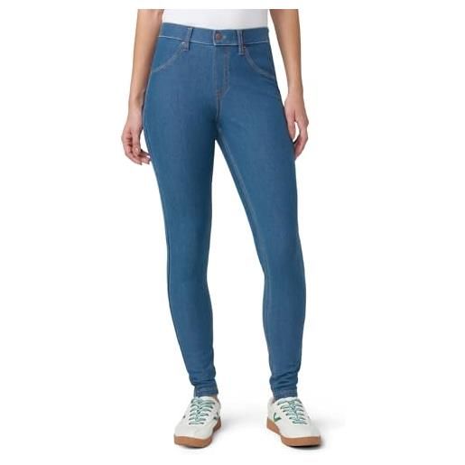 HUE women's essential denim leggings, medium wash, x-large