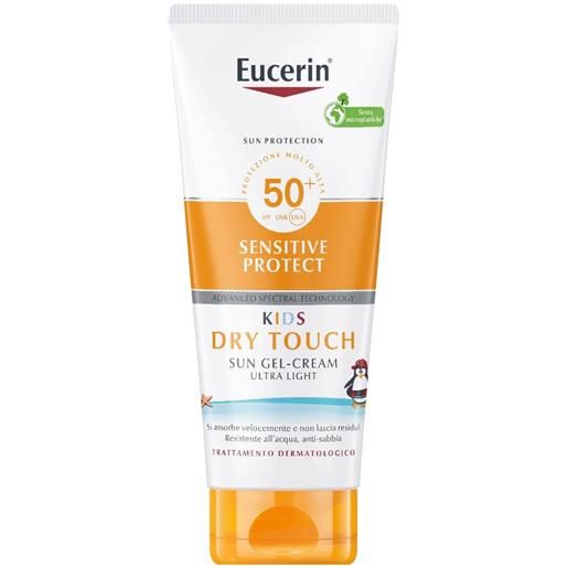 BEIERSDORF SpA eucerin sensitive protect kids dry touch sun gel-crema 200ml spf50+ protezione solare molto alta per bambini