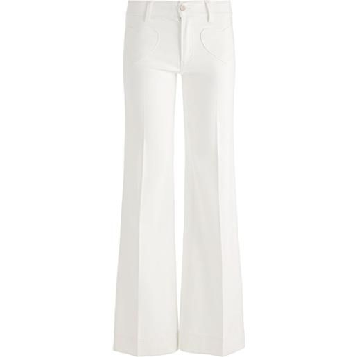 alice + olivia jeans slay heart a gamba ampia - toni neutri