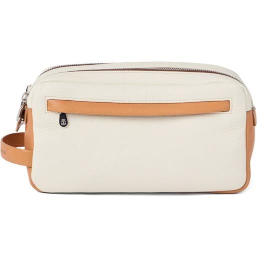 Brunello Cucinelli trousse da bagno in pelle - toni neutri