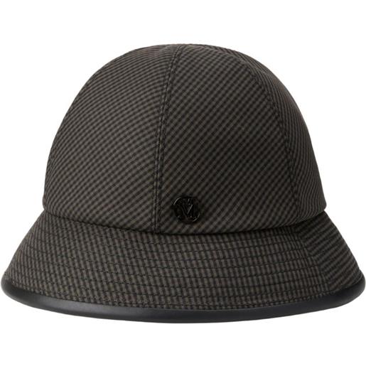 Maison Michel cappello bucket a quadri - marrone
