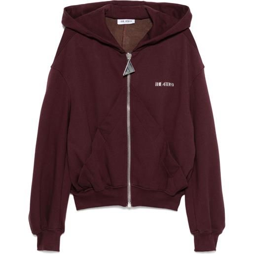 The Attico felpa con cappuccio e zip - viola