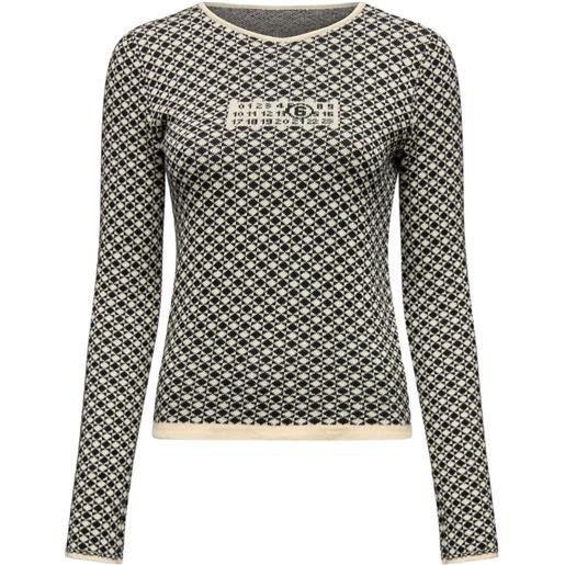 MM6 Maison Margiela t-shirt a maniche lunghe - bianco