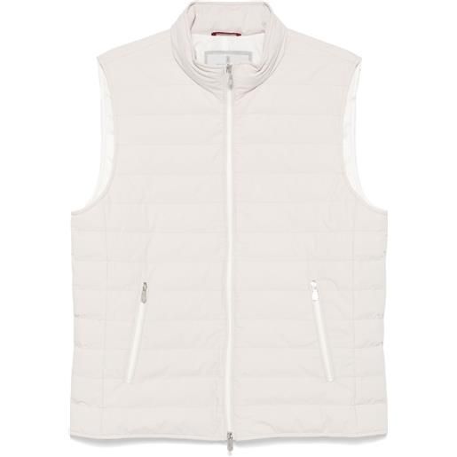 Brunello Cucinelli gilet a collo alto - grigio