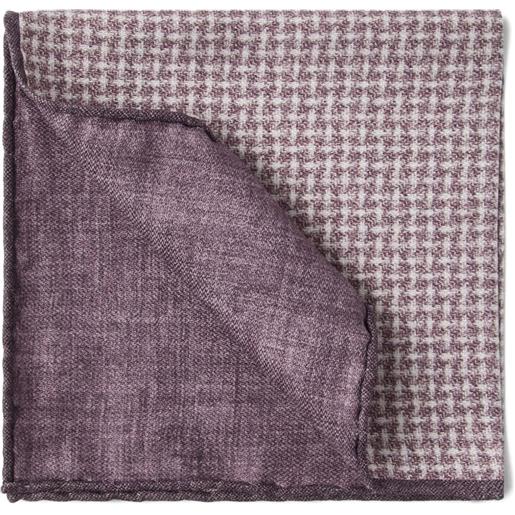 Brunello Cucinelli fazzoletto da taschino in pied-de-poule - viola