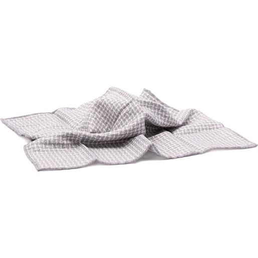 Brunello Cucinelli foulard in seta a fantasia - grigio