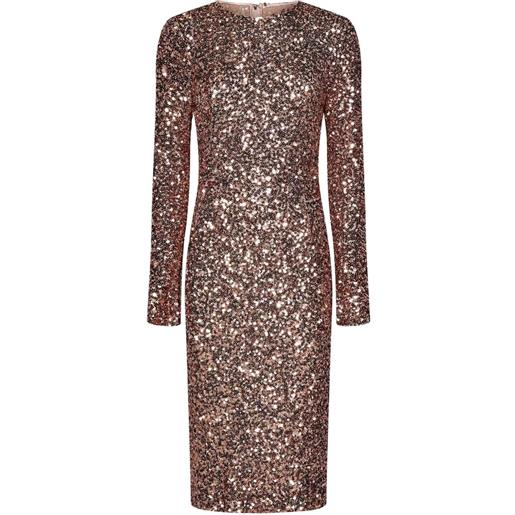 Dolce & Gabbana abito midi con paillettes - rosa