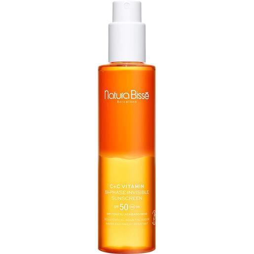 Natura Bissé c+c vitamin bi-phase invisible sunscreen spf50 200 ml protezione solare idratante bi-fase