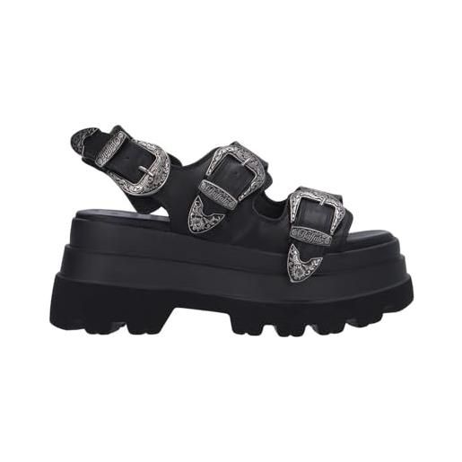 Buffalo - sandalo zeppa nero art. 1602261 nero 40