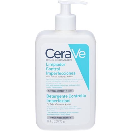 CeraVe detergente controllo imperfezioni, per pelli a tendenza acneica, con acido salicilico e tecnologia sebo-assorbente, 473 ml