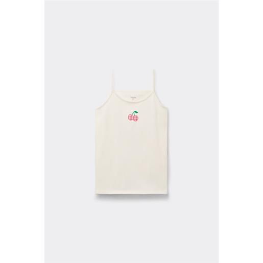 Tezenis canotta spalline sottili scollo tondo in cotone stampato bimba bambina verde