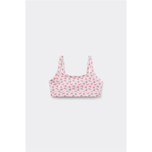 Tezenis brassiere bimba basic in cotone stampato bambina rosa