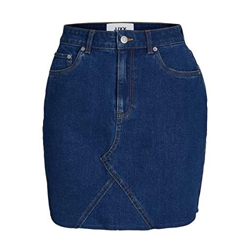 JJXX jxhazel - gonna corta hw rh akm ln, denim blu medio, dettagli: akm2, x - small donna