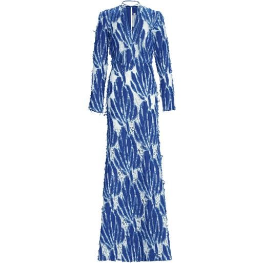 Silvia Tcherassi abito da sera con stampa - blu