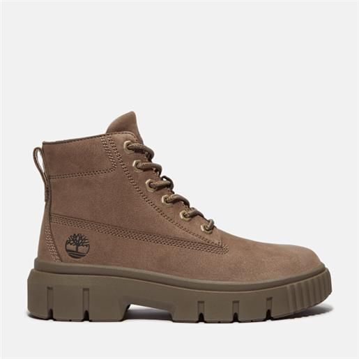 Timberland - stivale stringato greyfield mid da donna in marrone, donna, marrone, taglia: 36