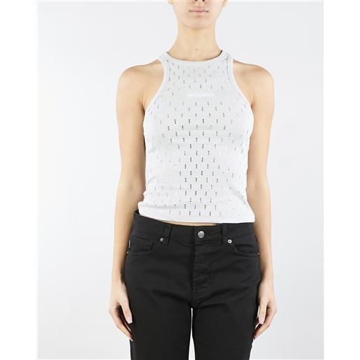 PATRIZIA PEPE canotta con dettagli strass