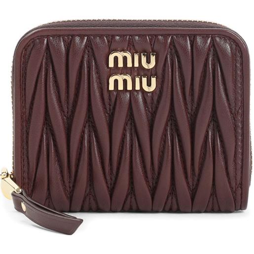 Miu Miu portafoglio con zip - marrone