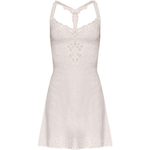 Cult Gaia abito con ricamo - toni neutri