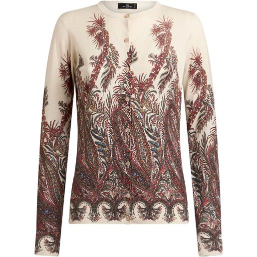 ETRO cardigan con stampa paisley - toni neutri