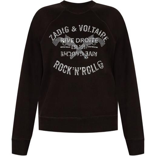 Zadig&Voltaire felpa con grafica - marrone